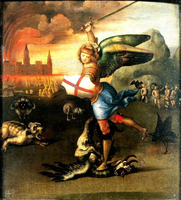 Raffaello, San Michele Parigi, Louvre small